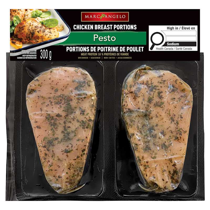 CON1753p 11870 CDN MA Chicken Breast Portions Pesto 300g V5 F Front 3D