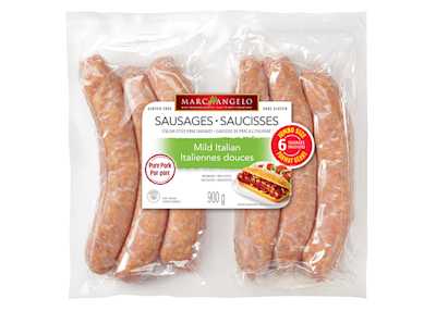 Packaging Mild Italian Sausages Frozen JS