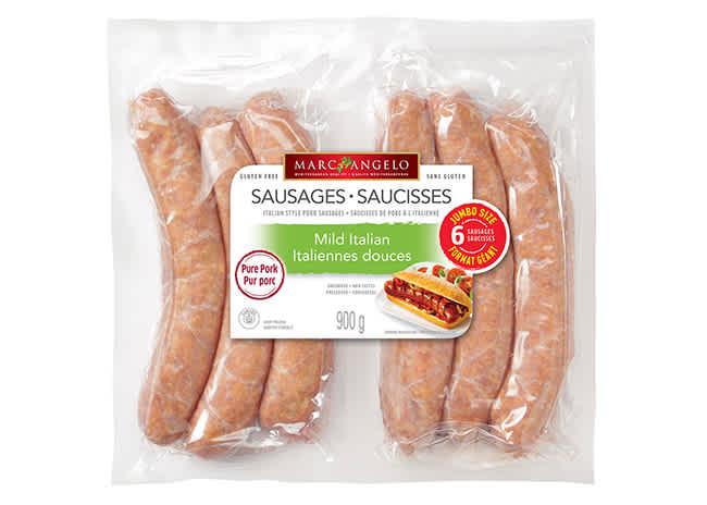 Packaging Mild Italian Sausages Frozen JS