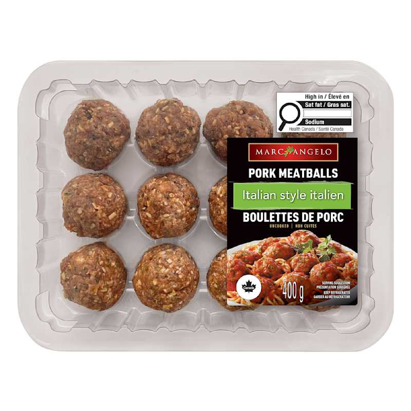 CON1867p 12001 CDN MA Italian Pork Meatballs 400g F Front 3D