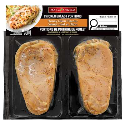 CON1753p 11869 CDN MA Chicken Breast Portions Honey Dijon 300g V6 F Front 3D
