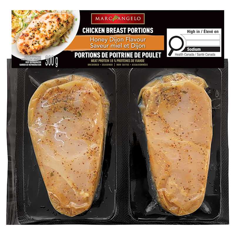 CON1753p 11869 CDN MA Chicken Breast Portions Honey Dijon 300g V6 F Front 3D