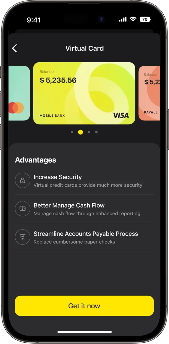 YWS > Works > CaseStudy > Mobile Bank Application > Key features > Adding cards > Image