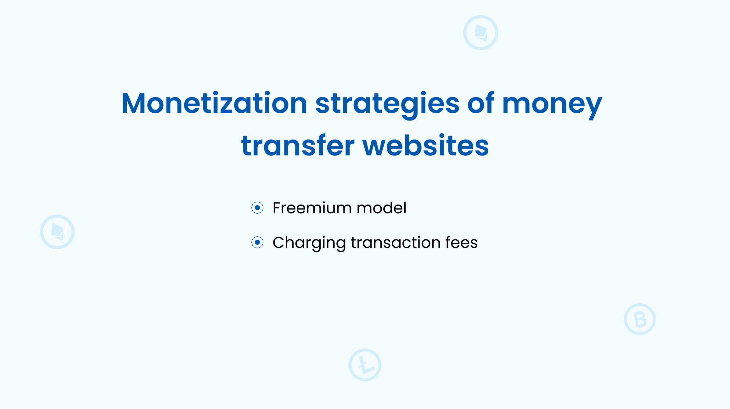 Monetization strategies of money transfer websites