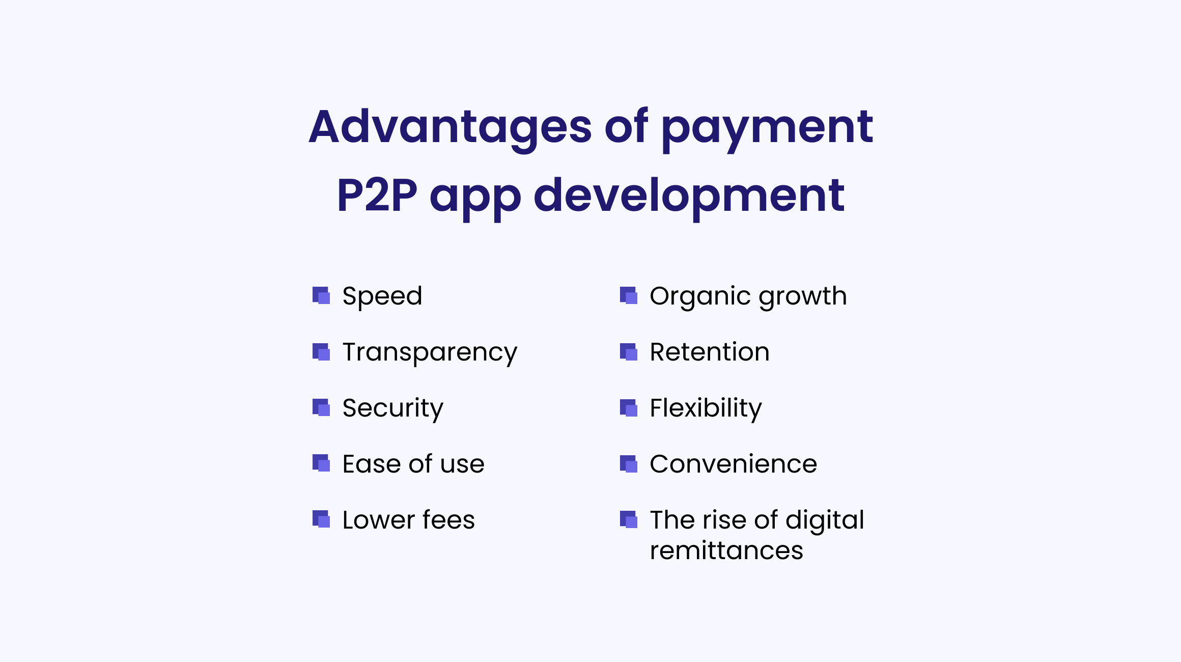 Advantages of payment P2P app development