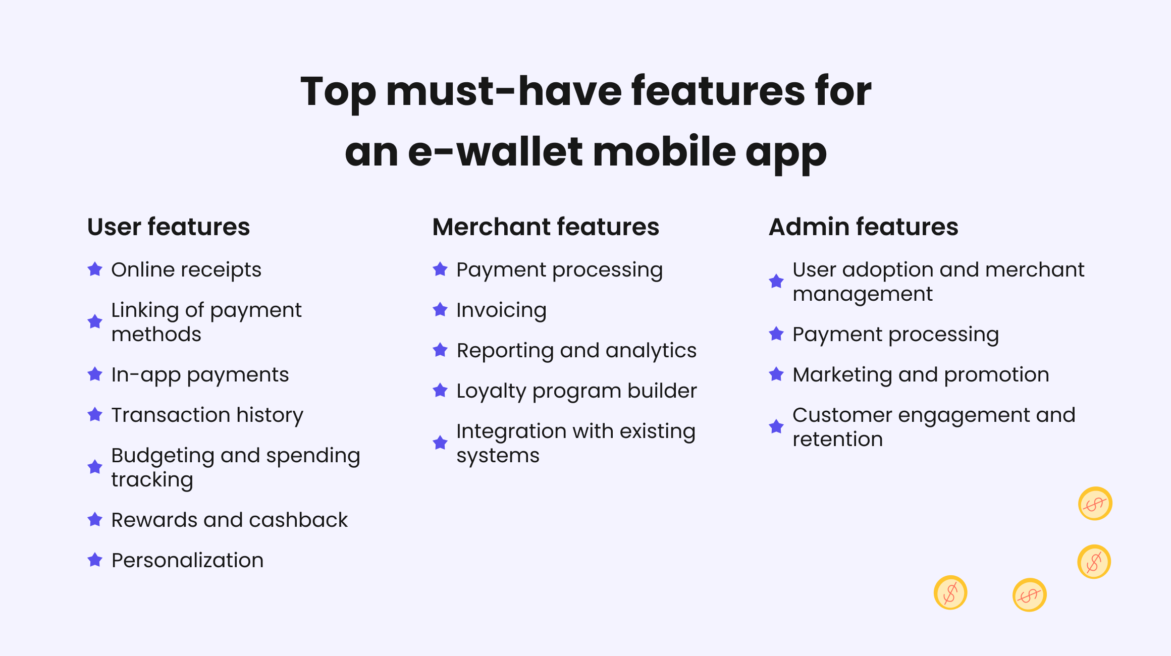Top must-have features for an e-wallet mobile app
