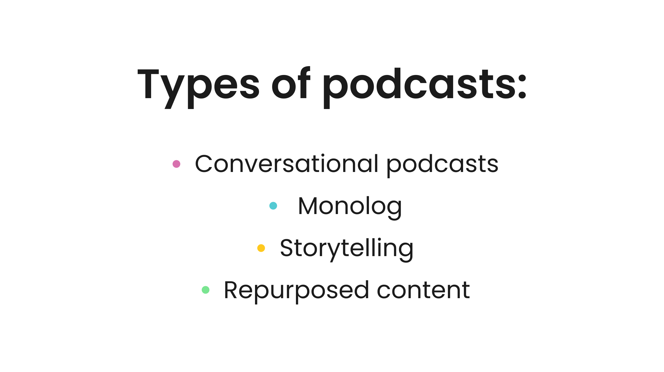 Types of podcasts 