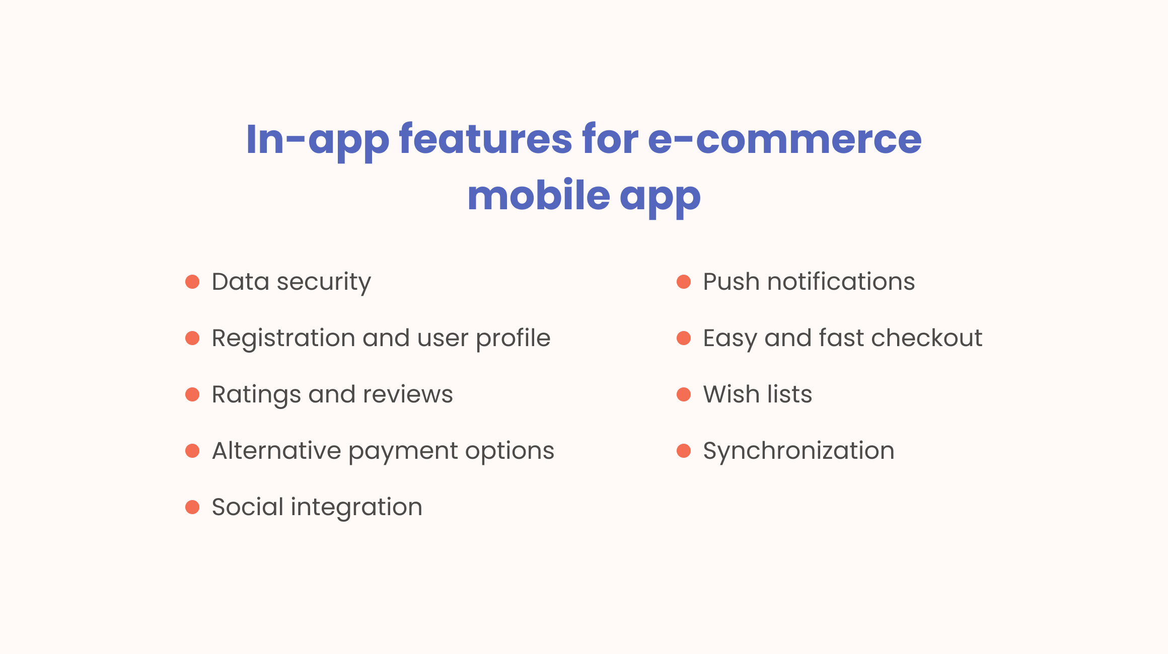 E-commerce App Features