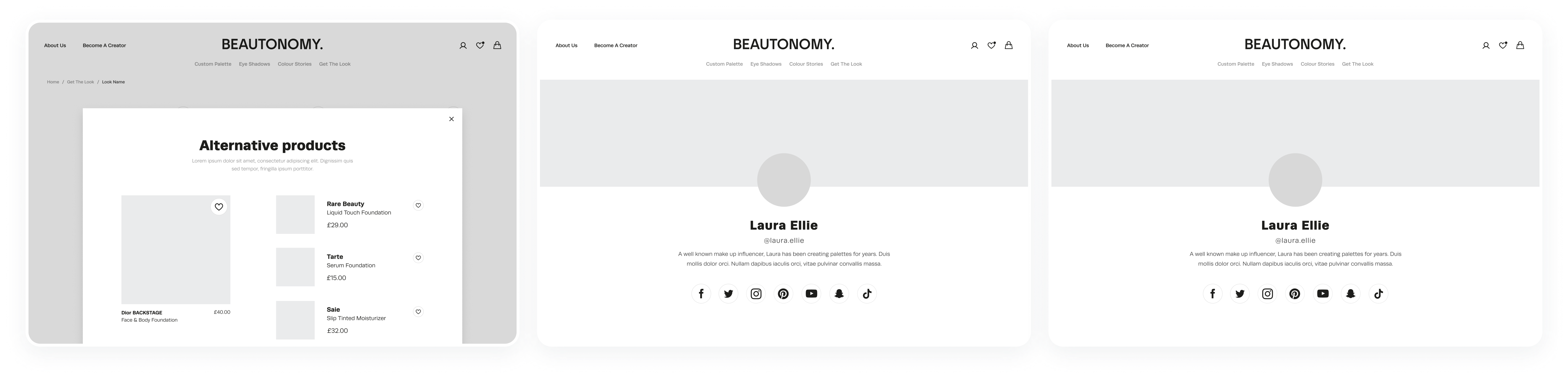 Beautonomy second wireframe