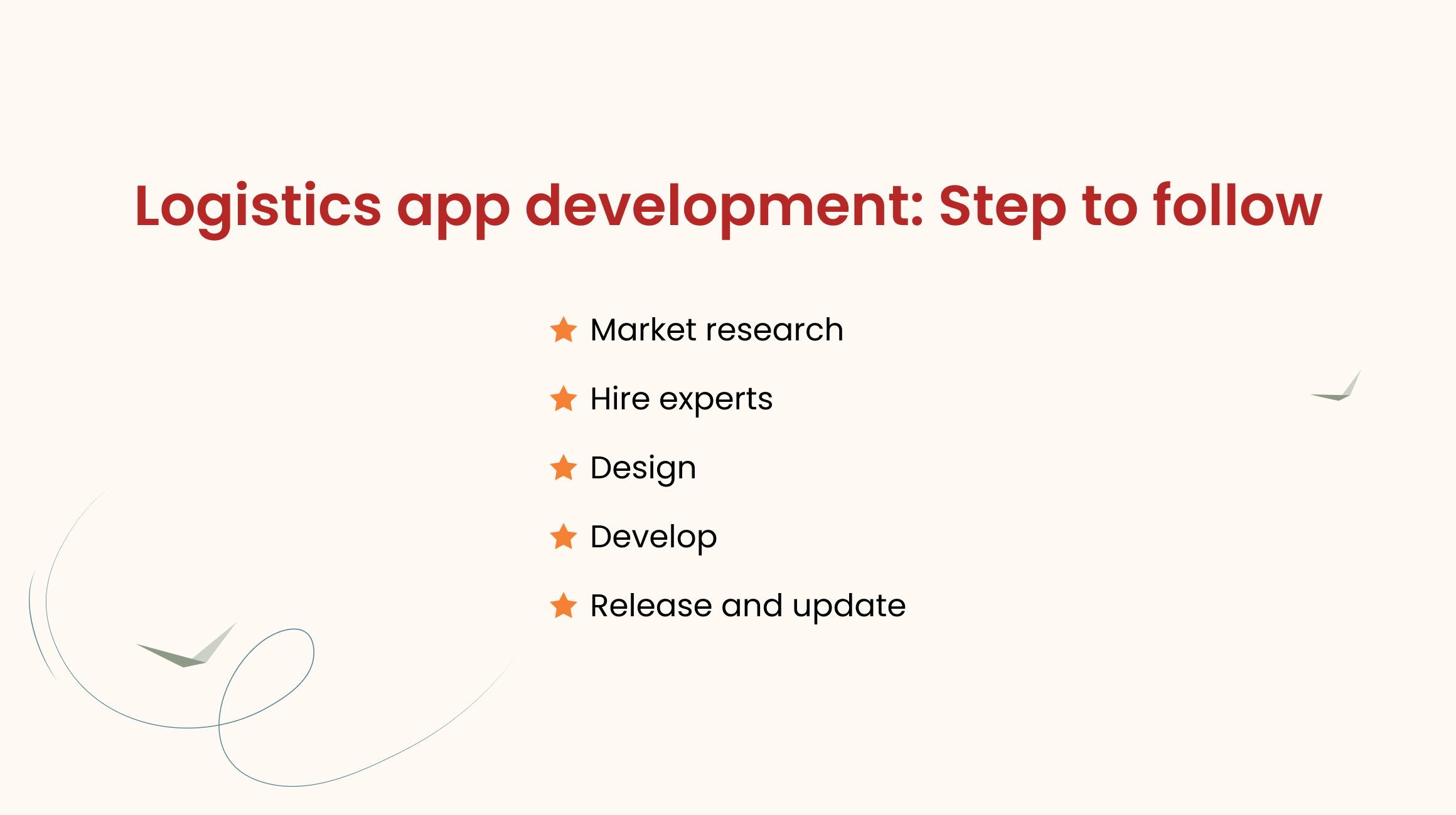 Logistics mobile app development steps 