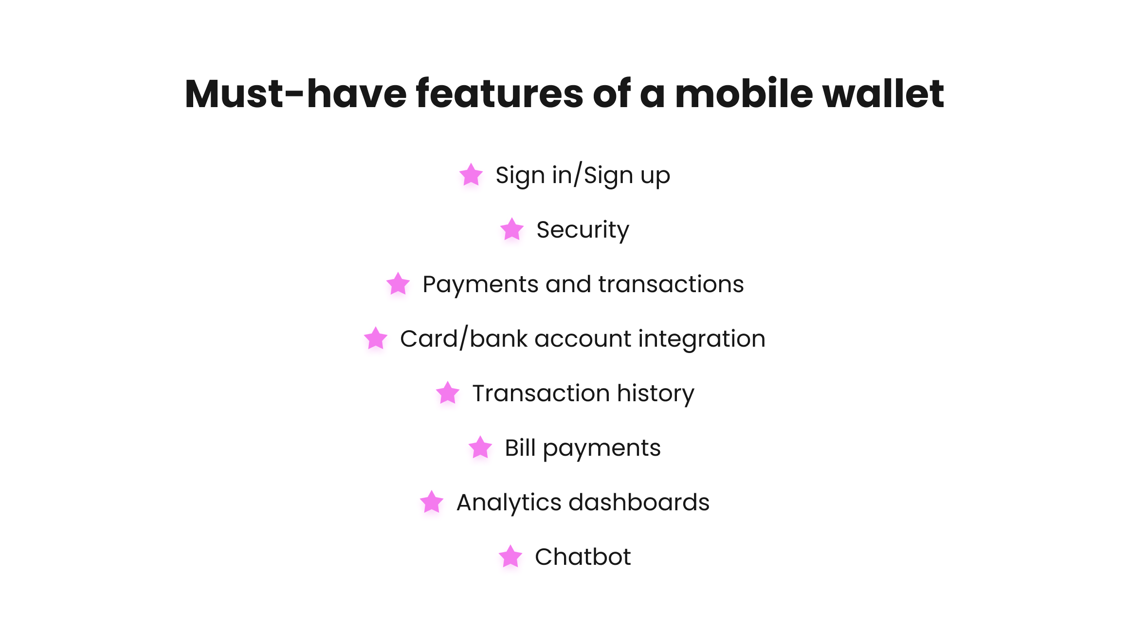 Features of digital wallets