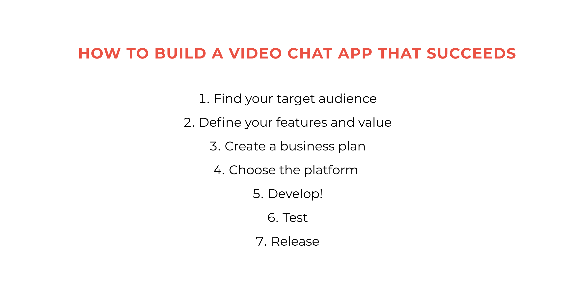 Video calling app development steps