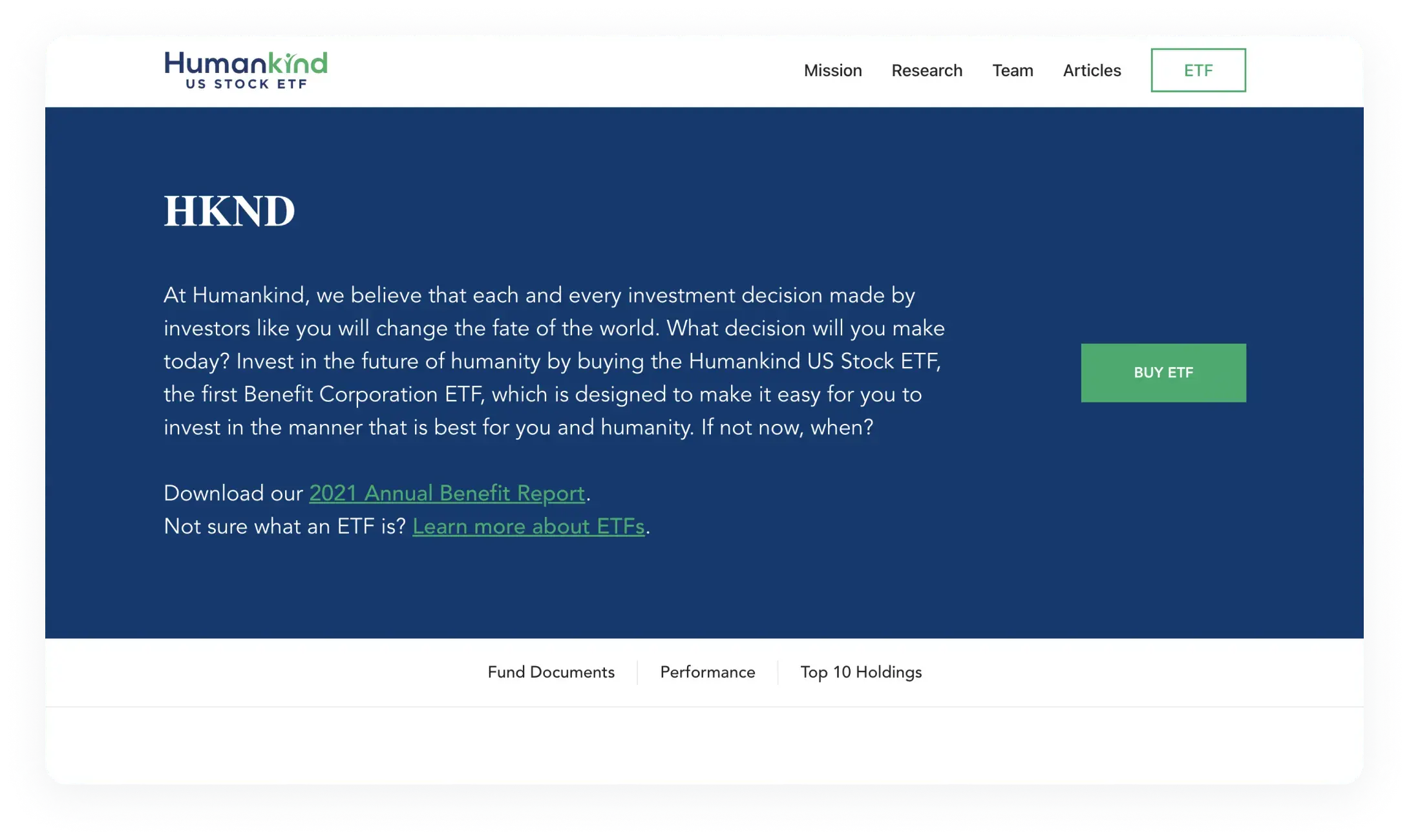ETF website