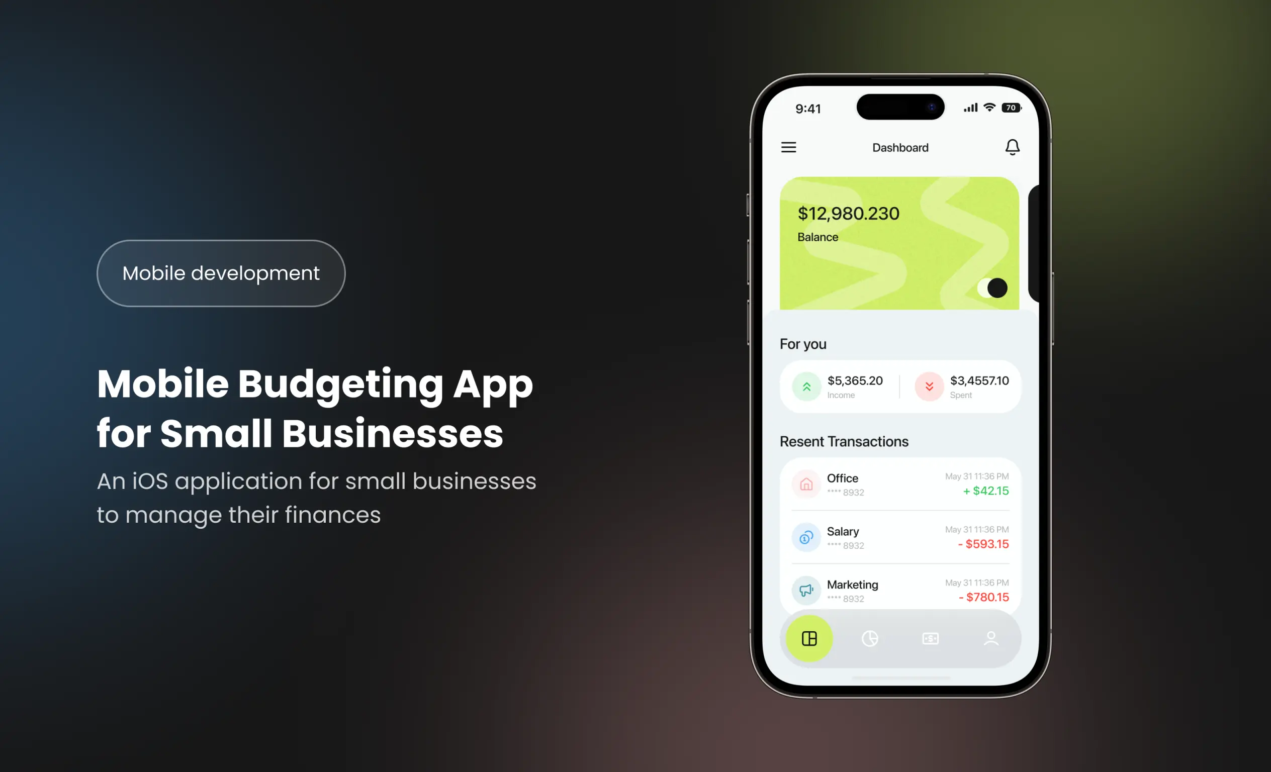 Mobile Budgeting App preview