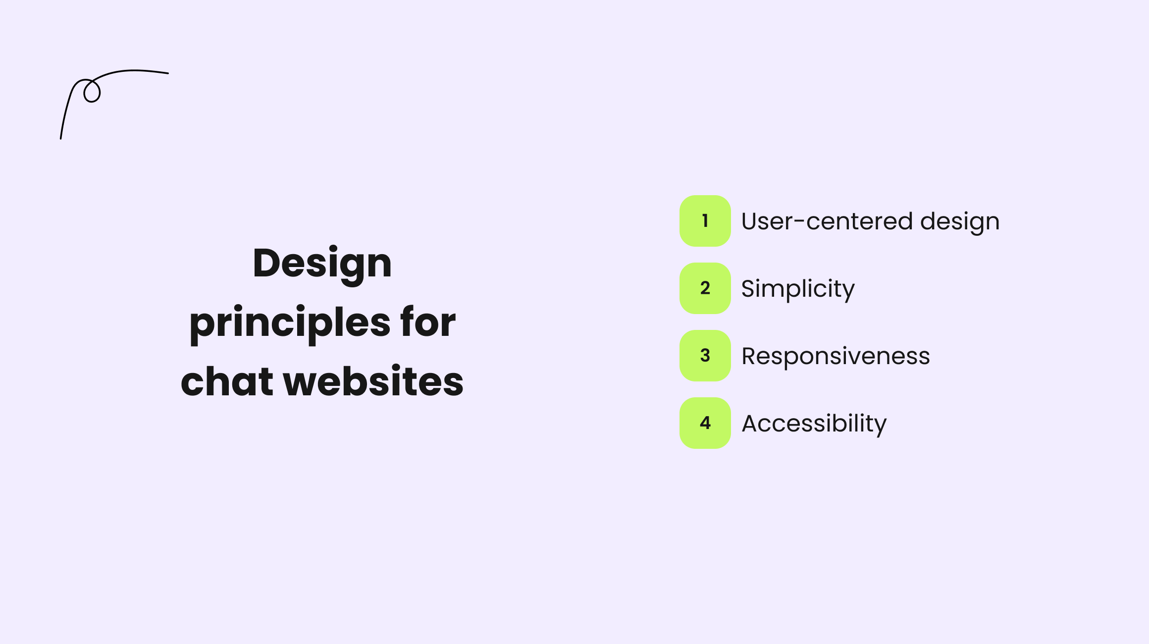 Design principles for chat websites