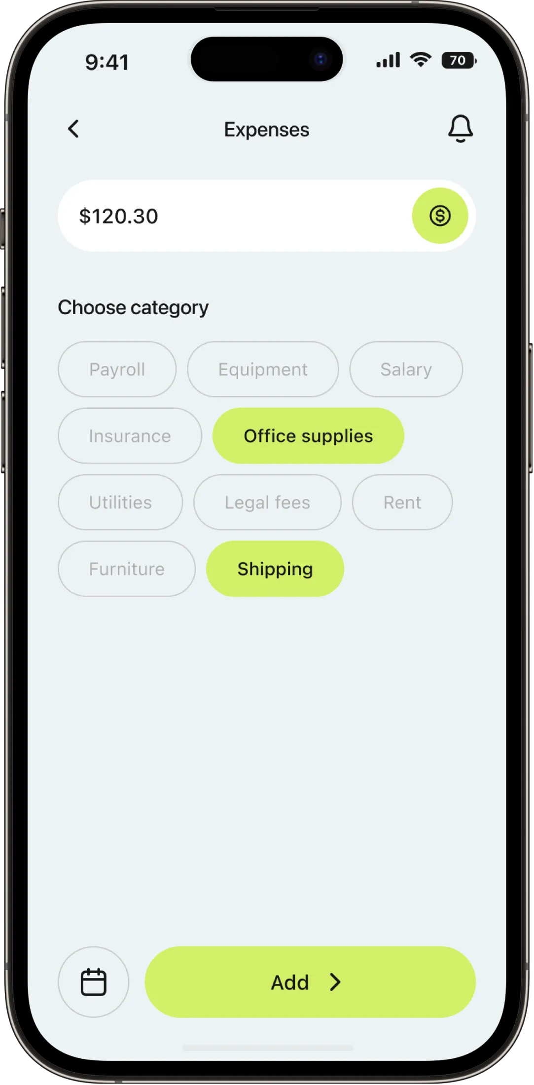 YWS > Works > CaseStudy > Mobile Budgeting  App > Expenses and income > Image