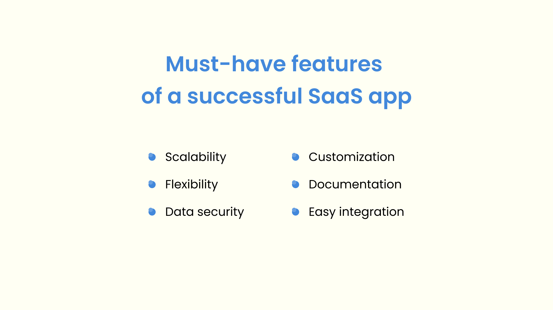 Features of a successful SaaS app