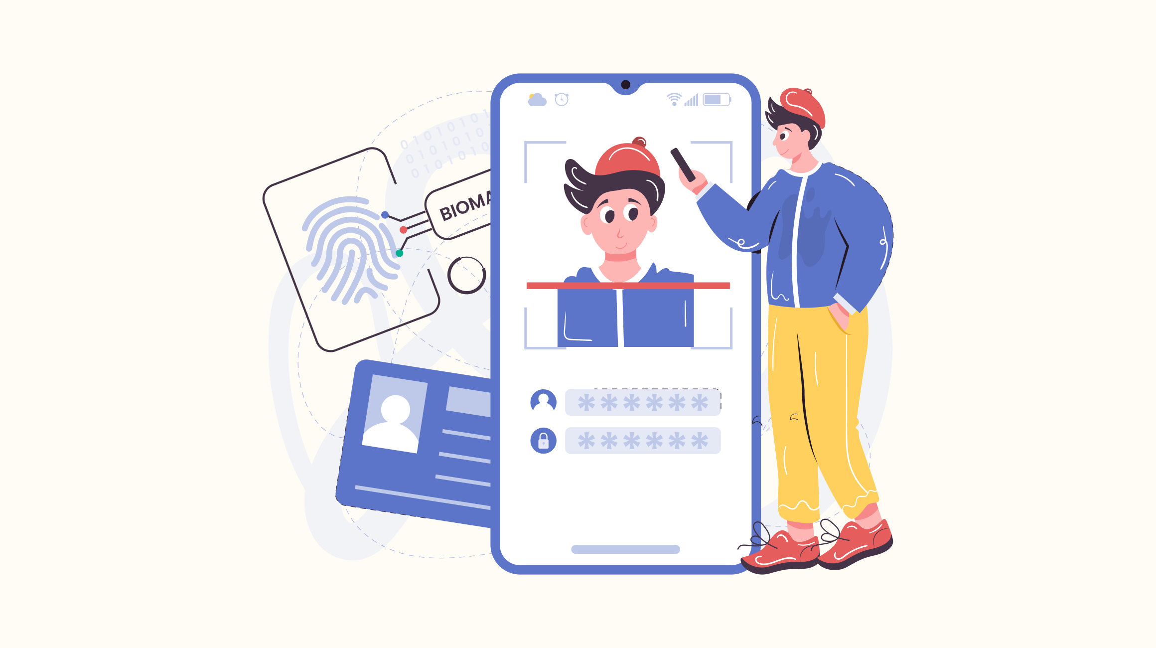 Biometrics in Fintech Illustration