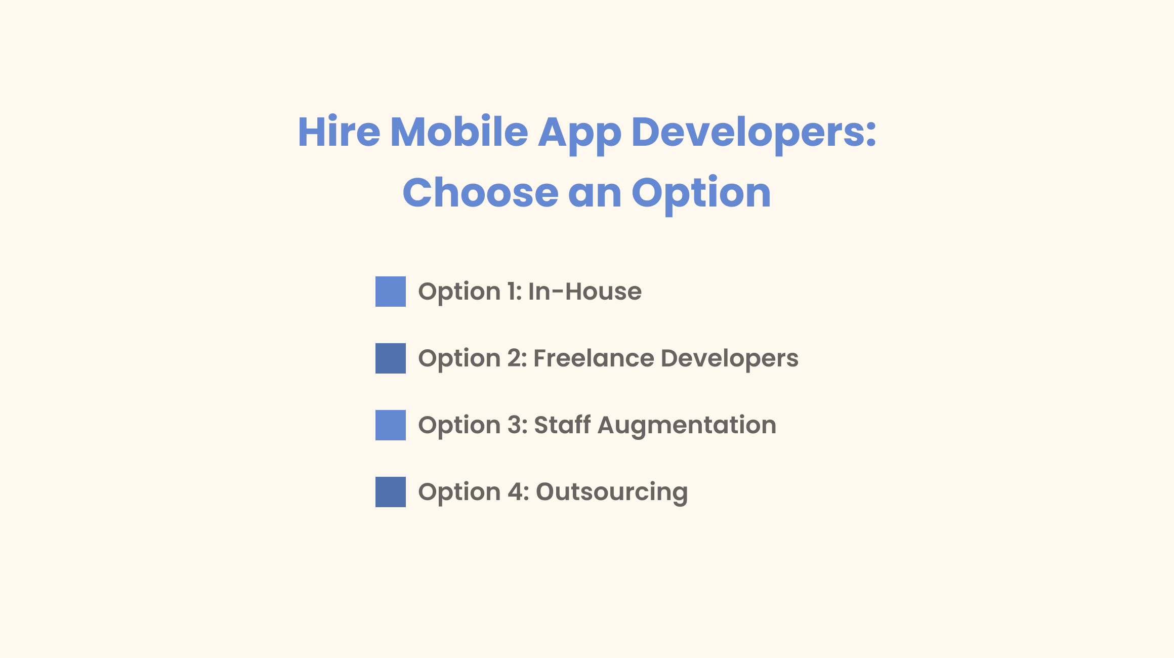 Options to hire app developers