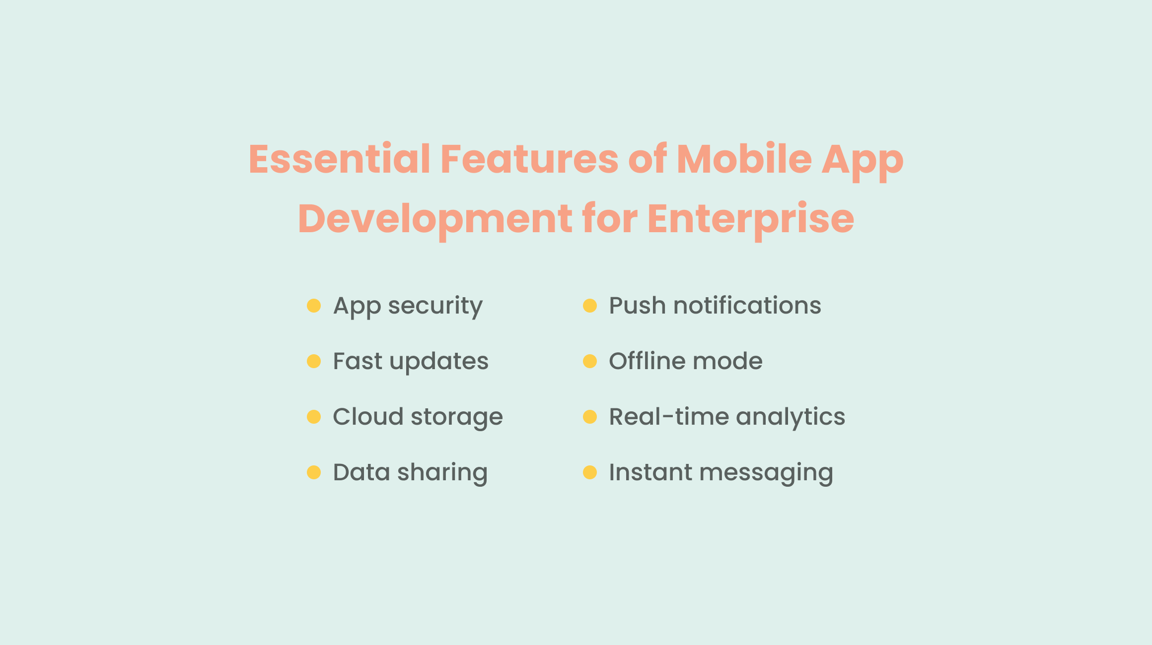 Enterprise Mobile App Features