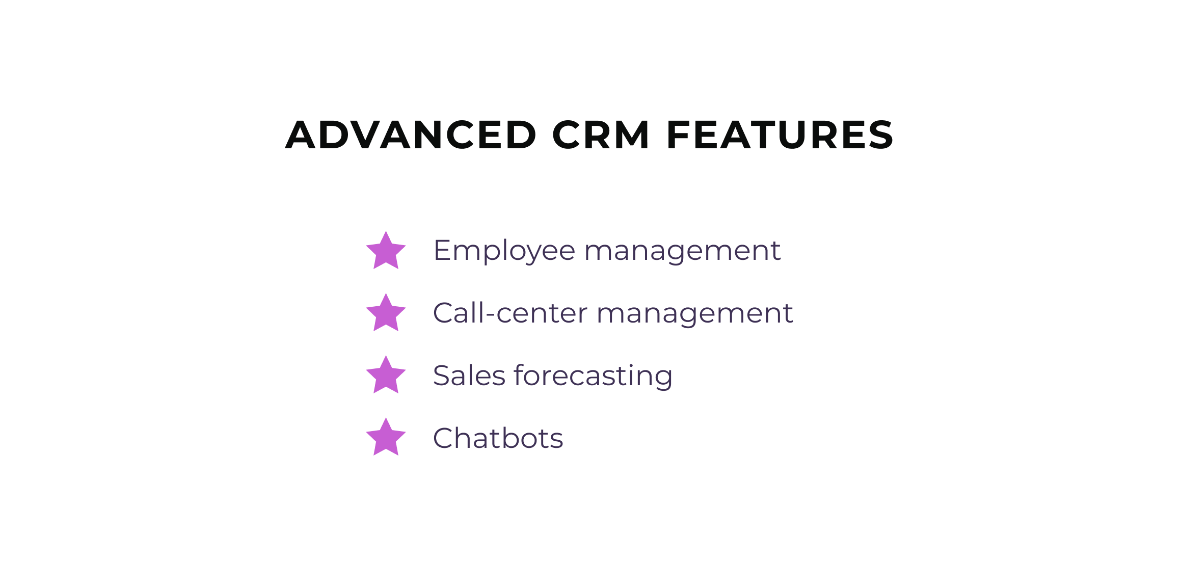 Advanced CRM features
