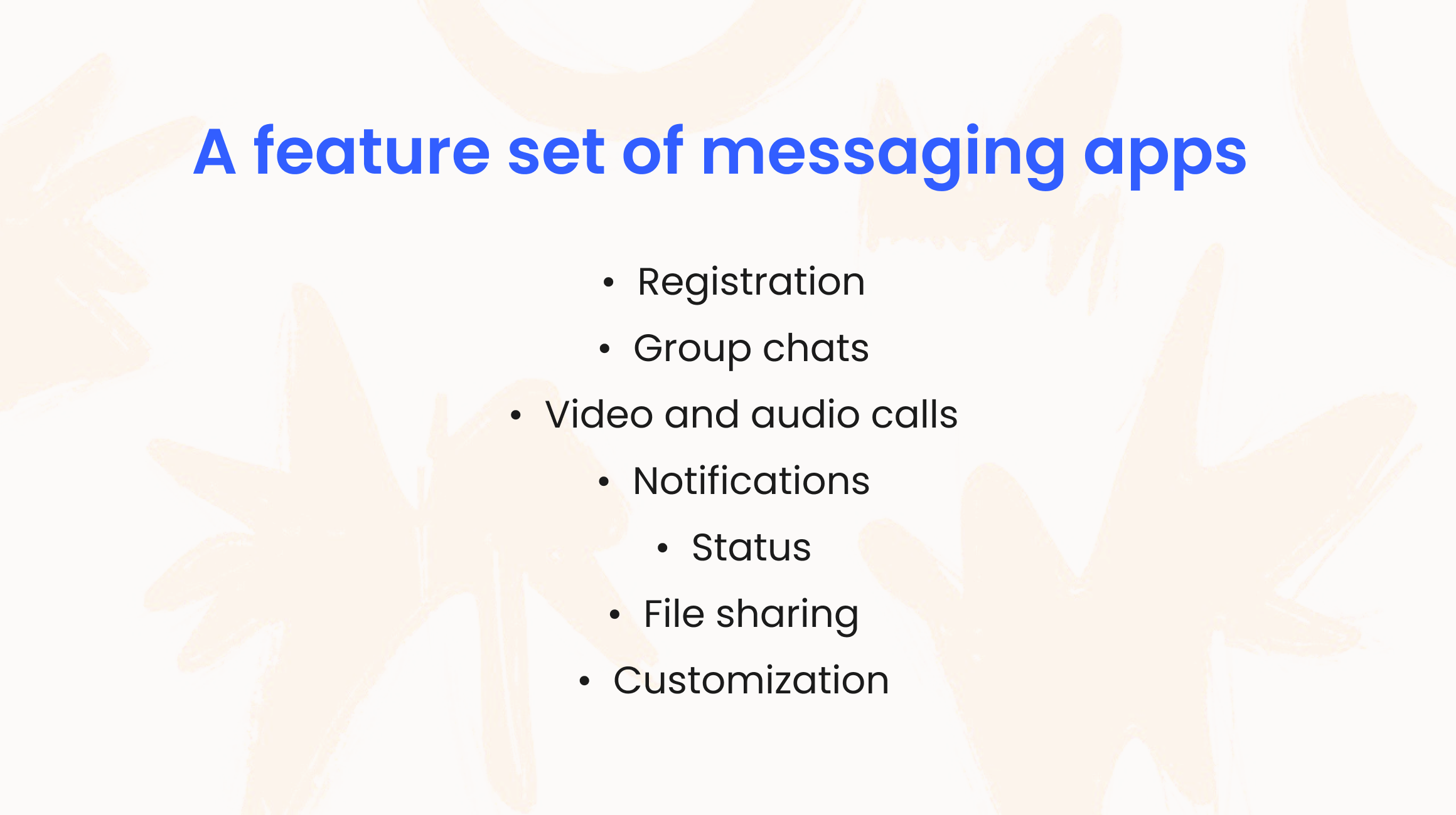Features of messaging apps 