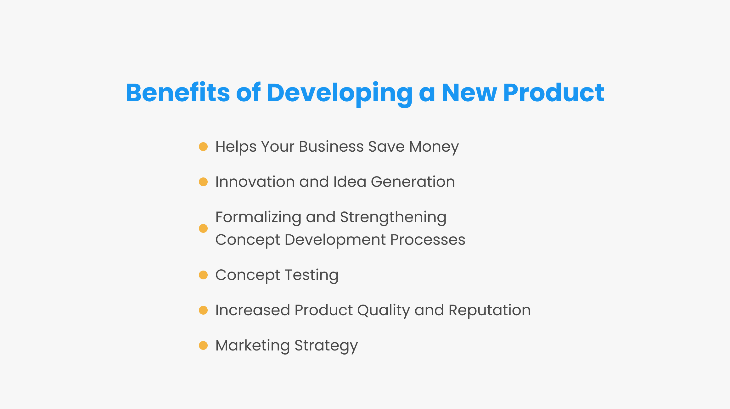 New Product Development Benefits