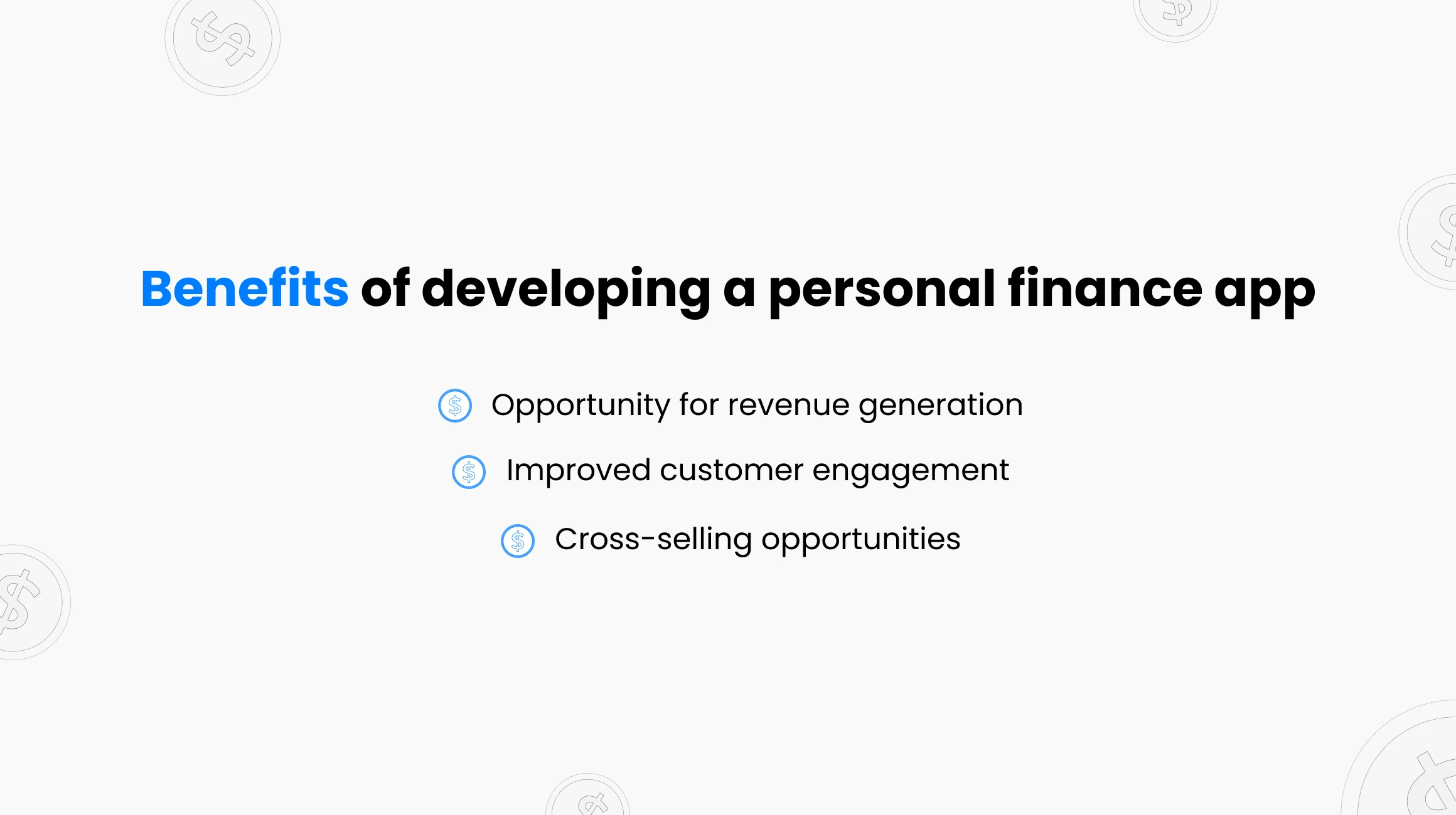 Benefits of developing a personal finance app