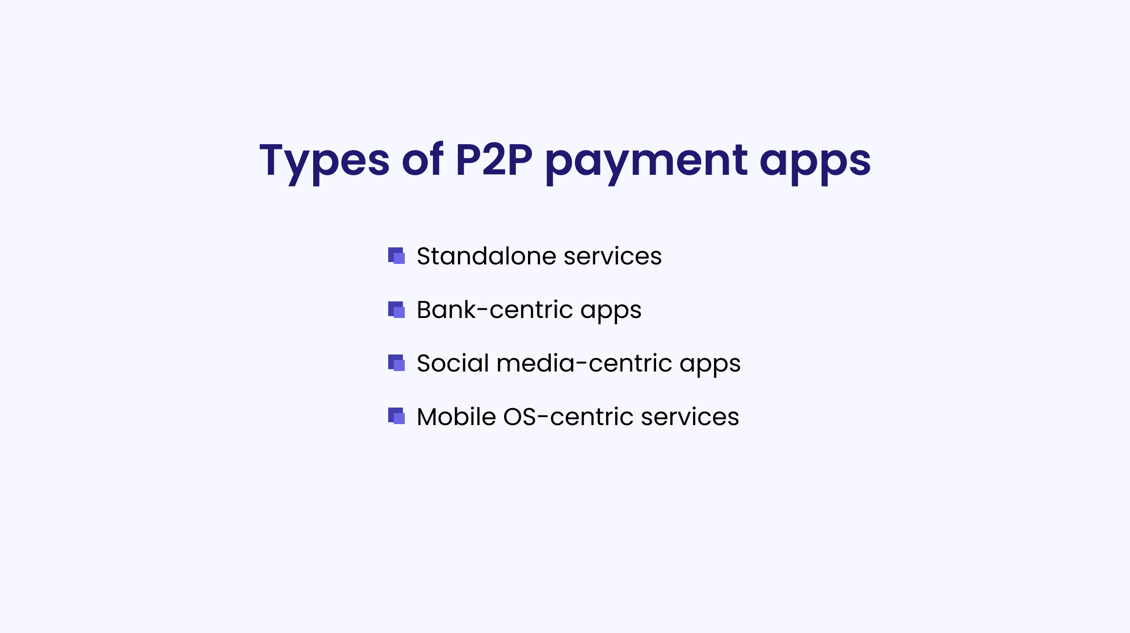 Types of P2P payment apps 