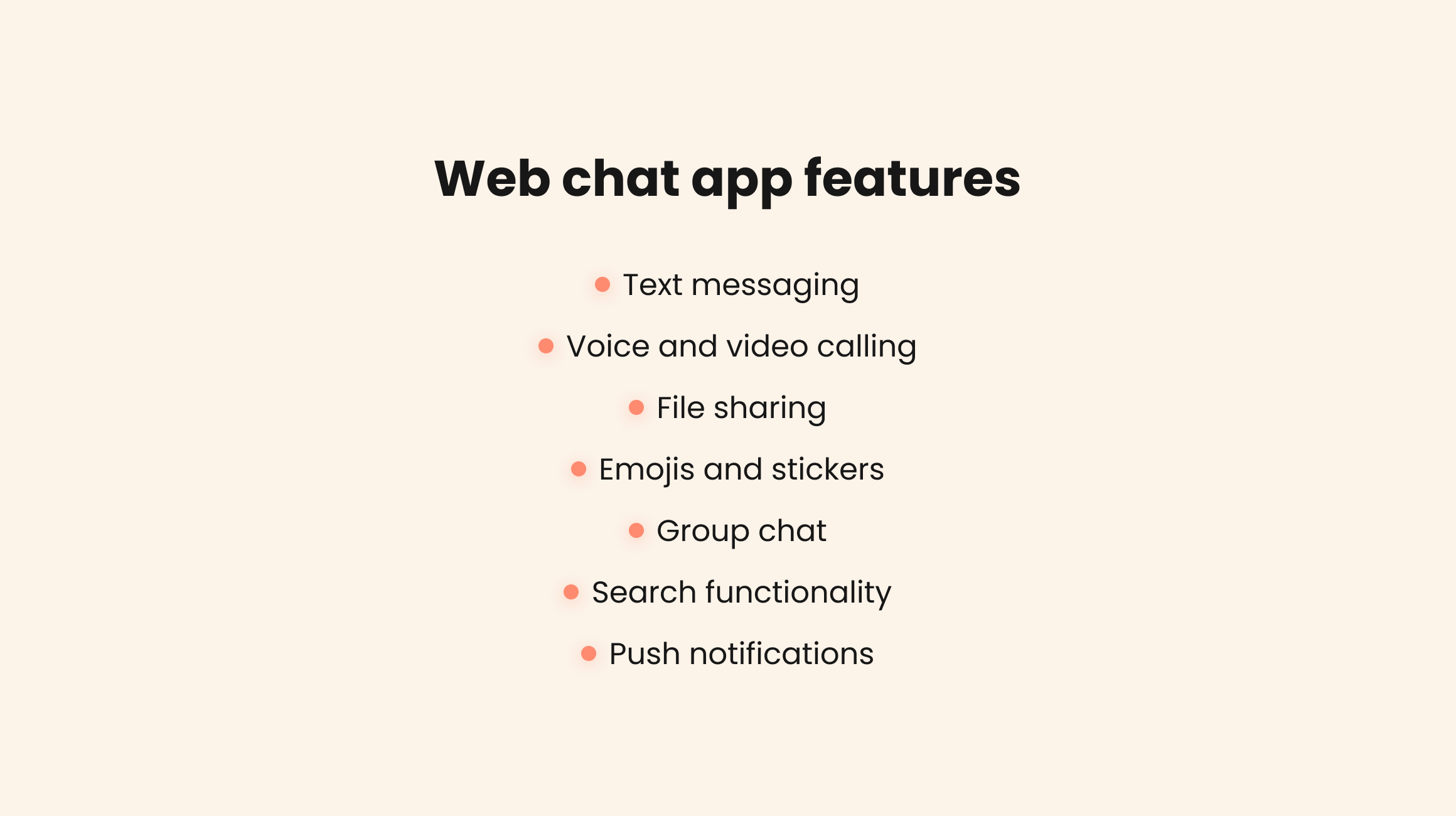 Web chat features