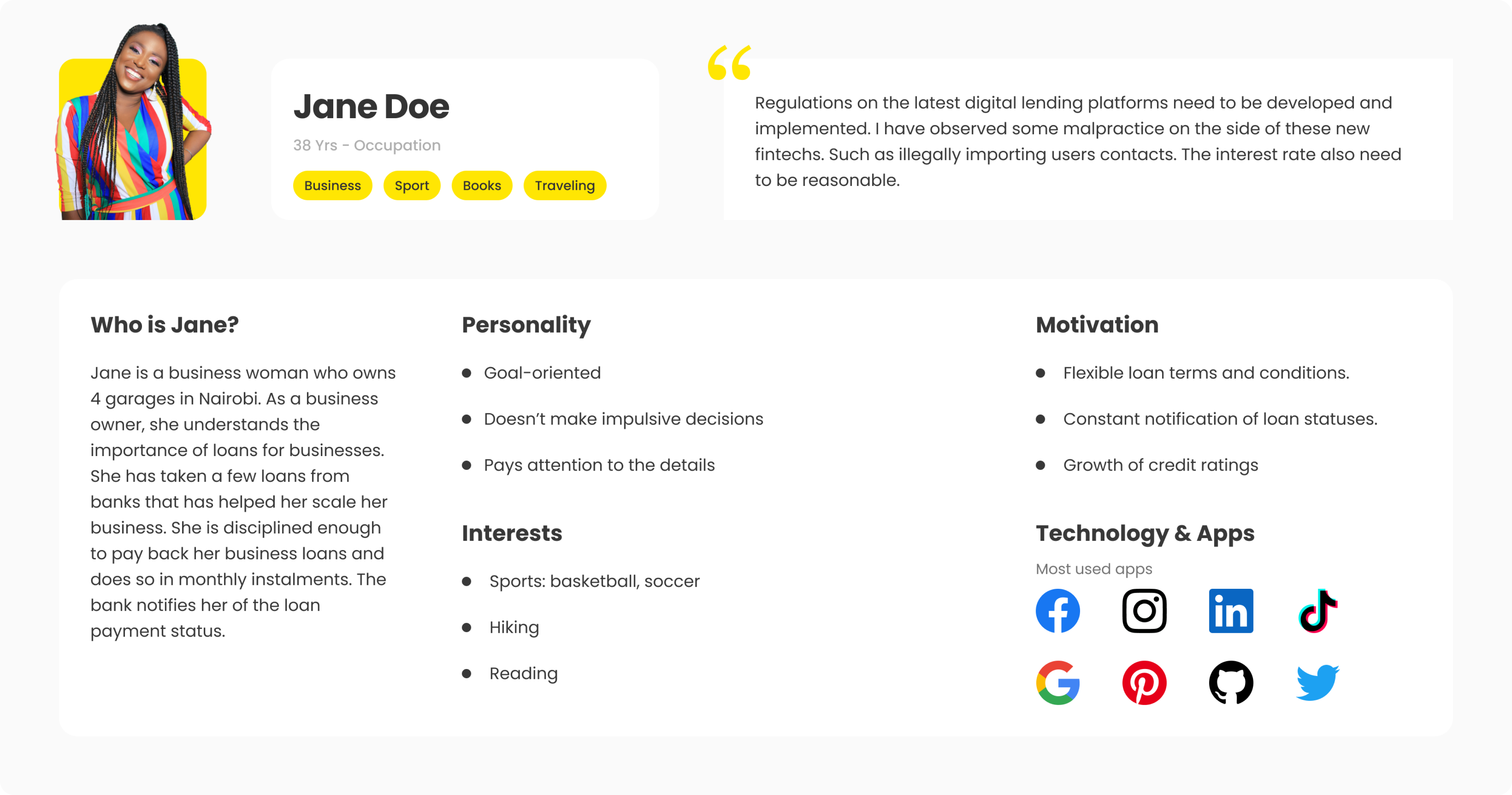 YWS > Discovery Phase Service Page > Discovery phase of a project: Deliverables with Yellow > List > Buyer personas descriptions > Block 2 > Image