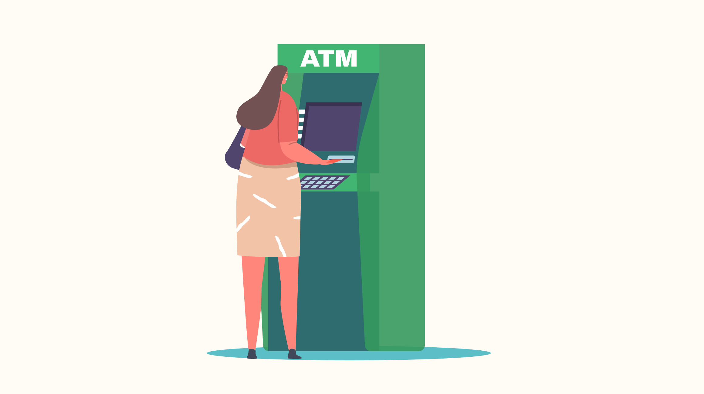 Cardless ATM access illustration