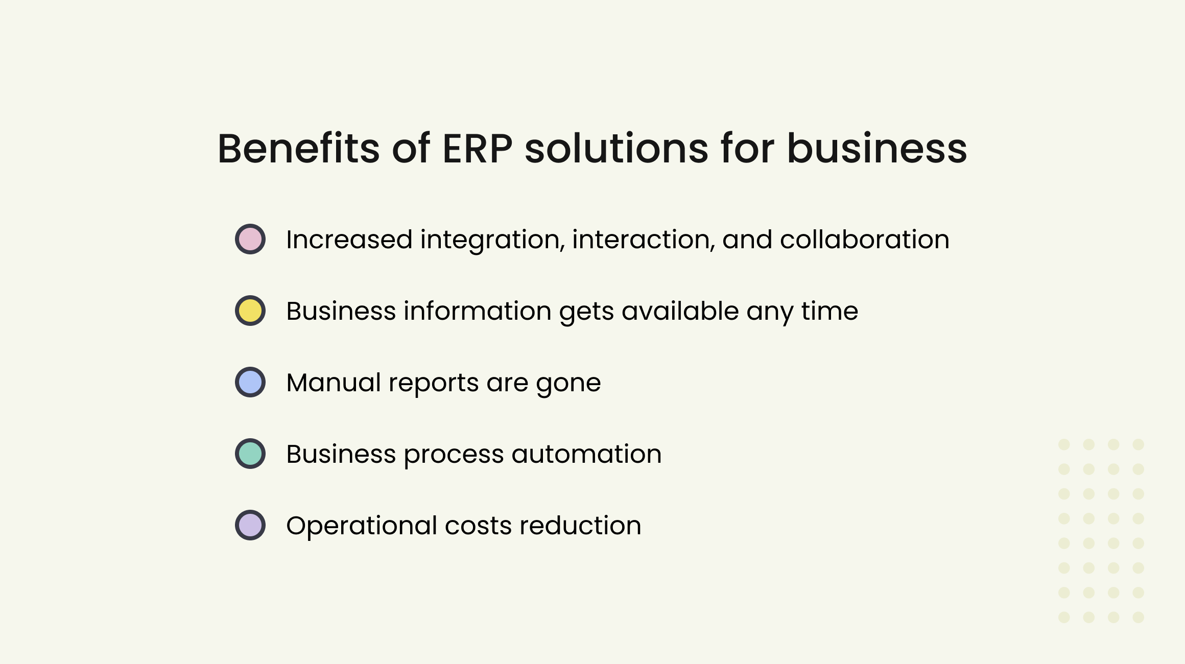 Benefits of ERP solutions for business 