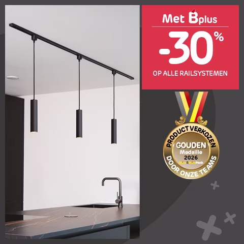 Brico promo, met Bplus -30% op alle railsystemen