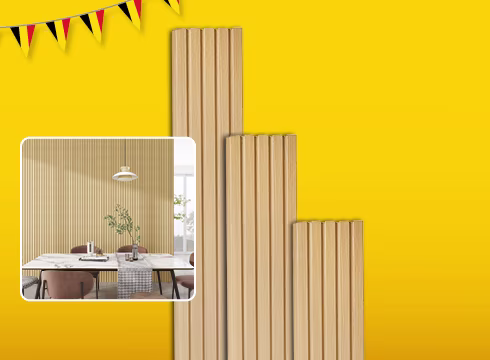 Mur de lattes MDF