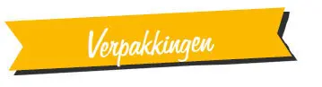 Een banner met het woord 'verpakkingen' | Une bannière avec le mot "emballage"