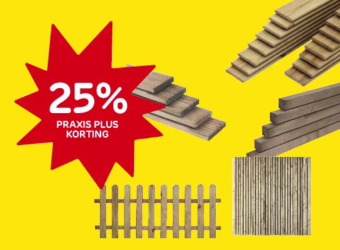 Hoge korting op tuinhout