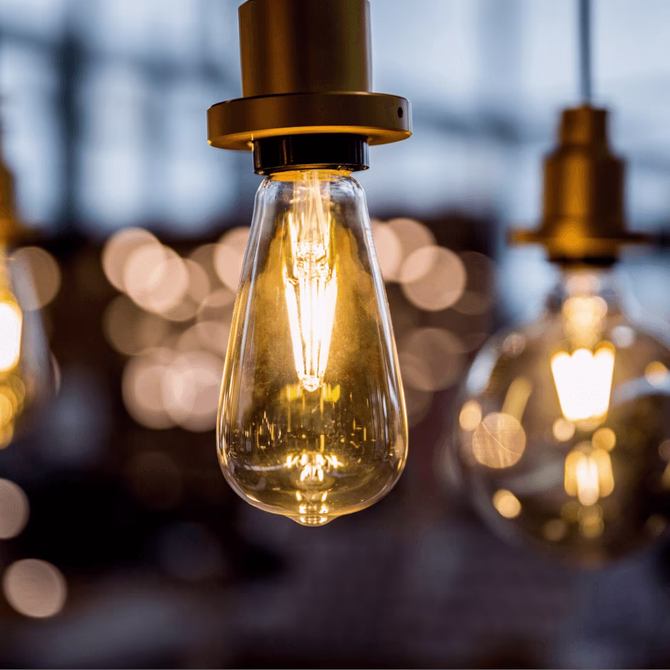 Close-up van 2 verschillende lichtbronnen Close-up van 2 verschillende lichtbronnen