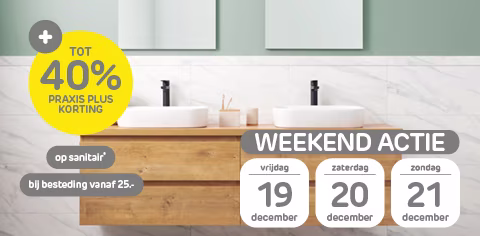 Tot 40% korting op sanitair bij Praxis