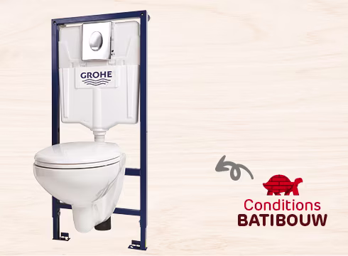 30% de remise sur le Pack WC suspendu Grohe Solido avec cuvette sans bride Geo