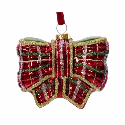 kerstbal in de vorm van een strik