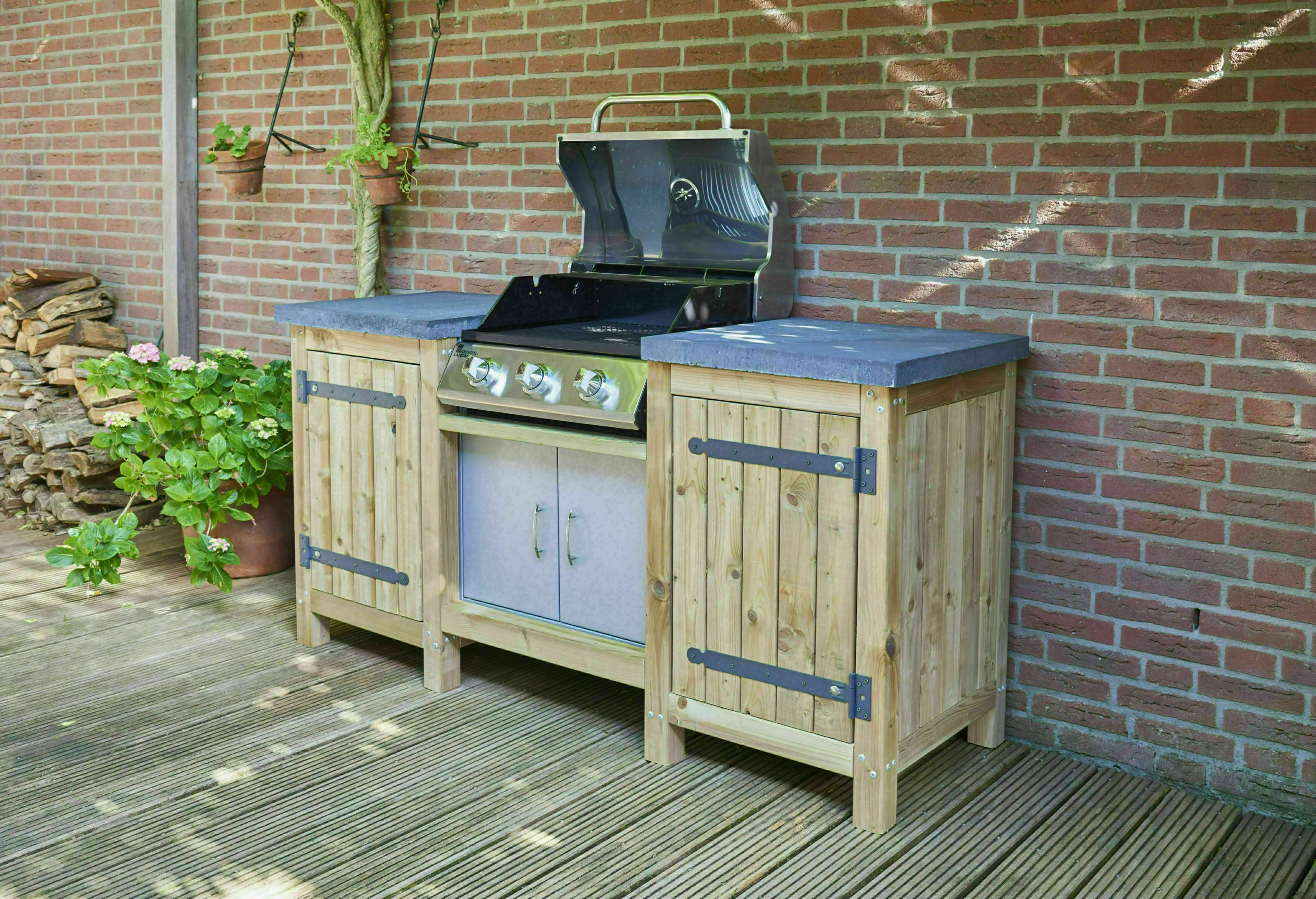 Ombouw maken voor gas BBQ