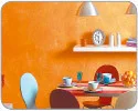 Een oranje eetkamer | Salle à manger orange 