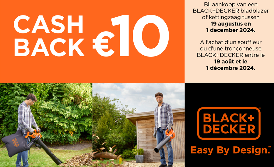 Profiteer van 10 euro cashback met Black + Decker bladblazers en kettingszagen | Praxis