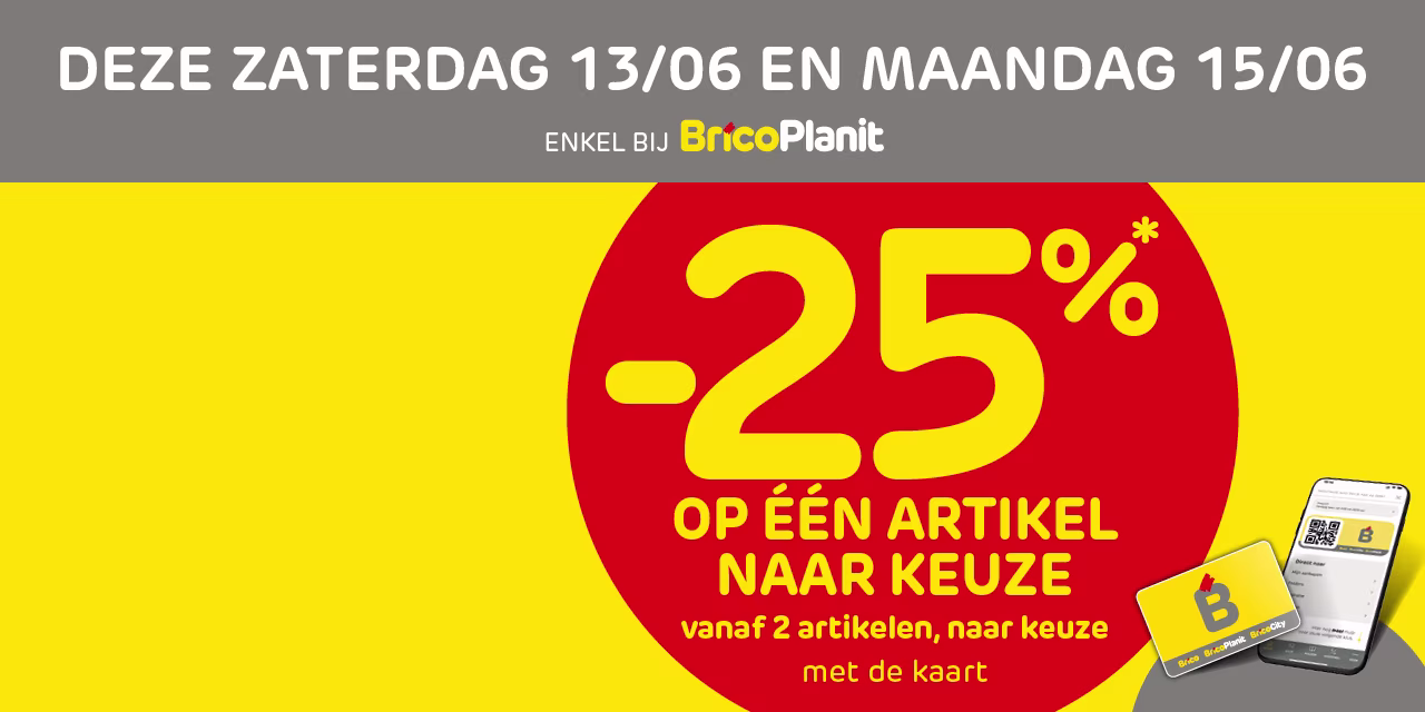 Korting enkel BricoPlanit