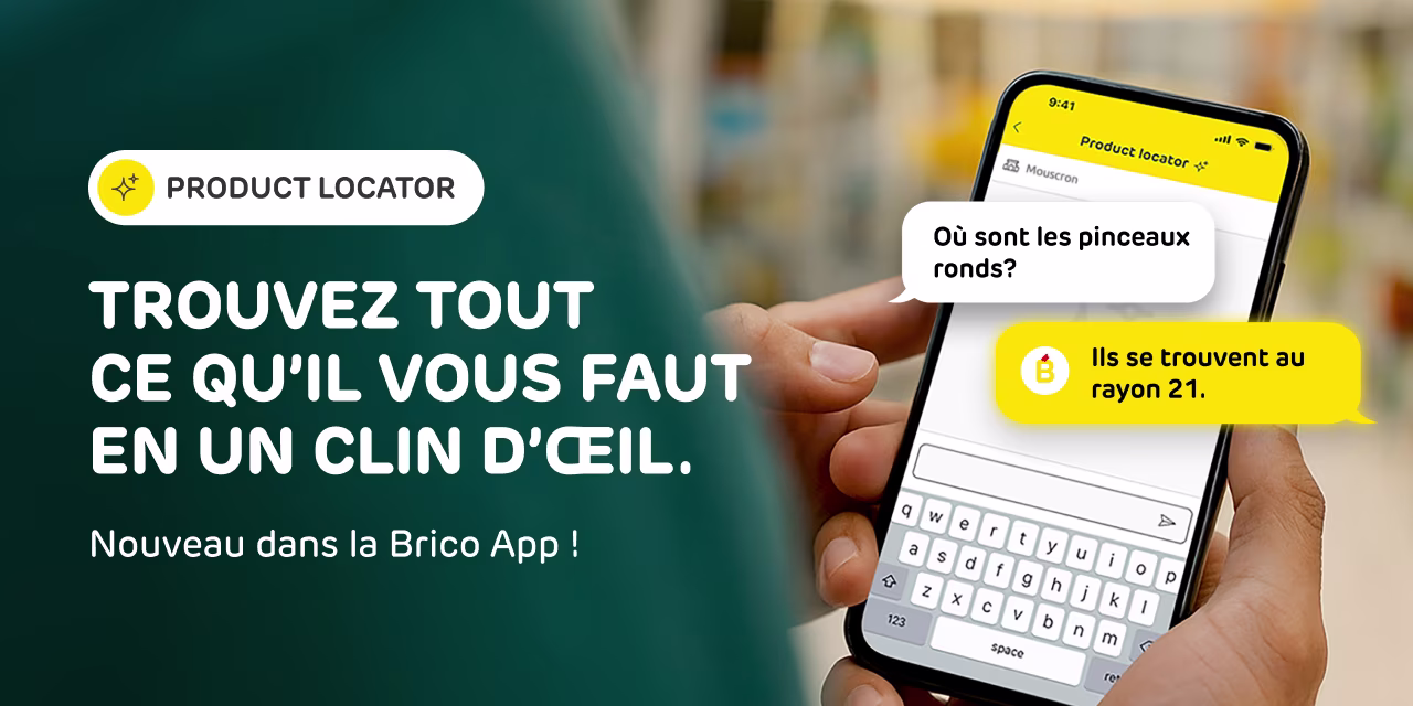Product locator dans la Brico app