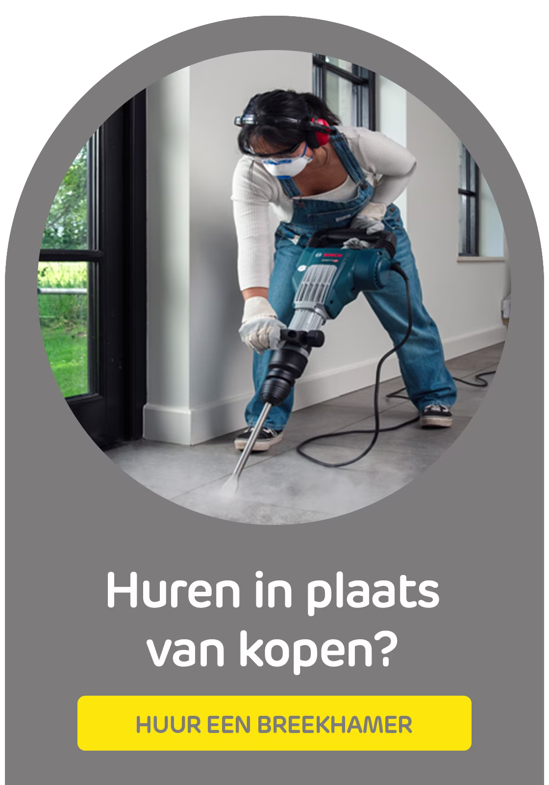 Huur een breekhamer bij Praxis via de Boels verhuurservice
