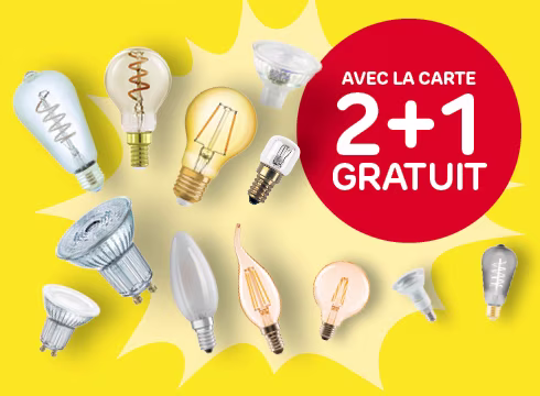 2+1 gratuit sur toutes les ampoules