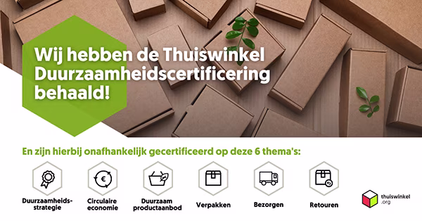 Praxis.nl heeft een Thuiswinkel duurzaamheidscertificering