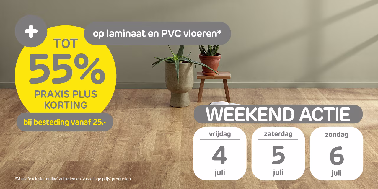 Weekend actie op laminaat en pvc-vloeren